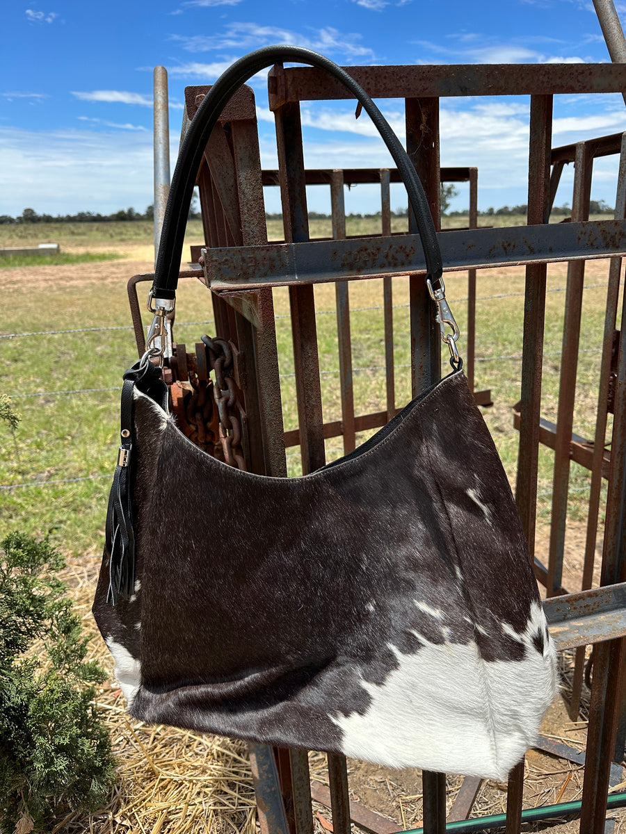 Cowhide cheap hobo bag