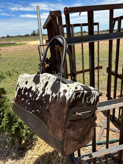 Overnight Cowhide Duffle Bag