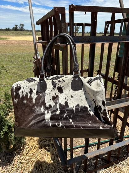 Overnight Cowhide Duffle Bag