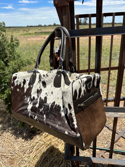 Overnight Cowhide Duffle Bag