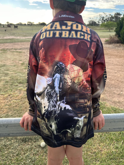 Rodeo Time Outback Fishing Shirt Kids