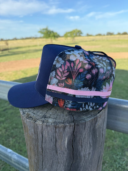 Floral Ladies Pony Tail Cap