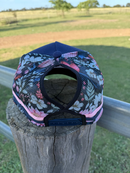 Floral Ladies Pony Tail Cap