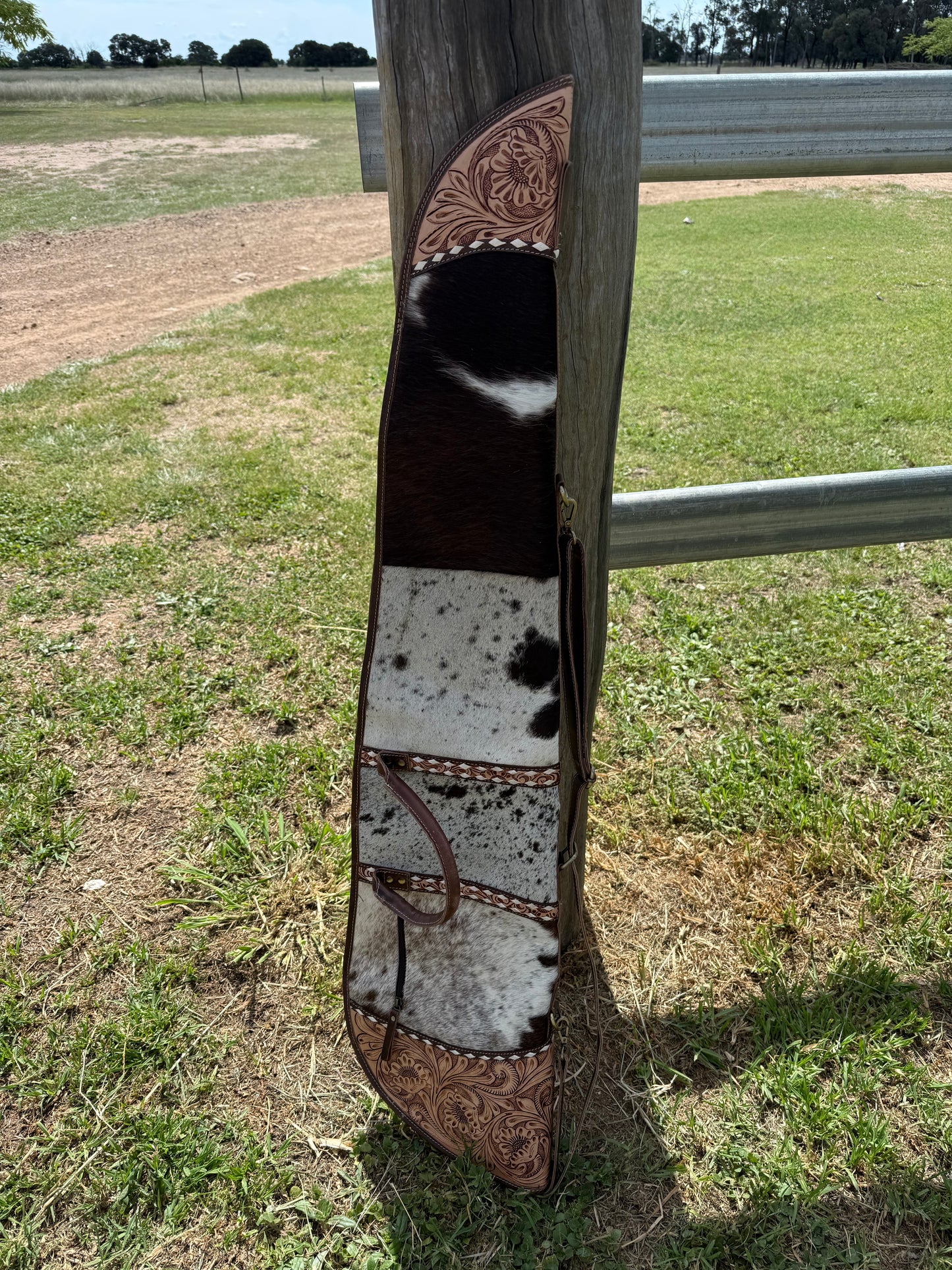 Leather Cowhide Rifle Carry Case