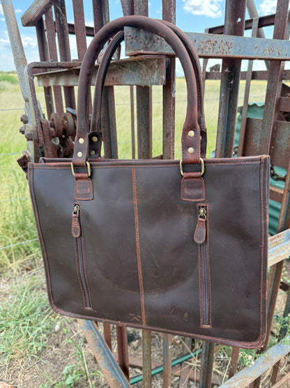 Floral Tooled Leather Shoulder Bag