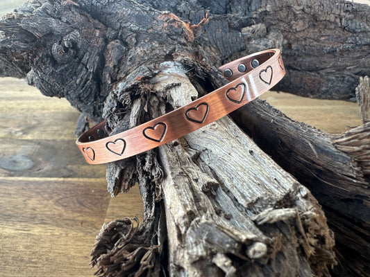 Ladies Copper Band - Hearts