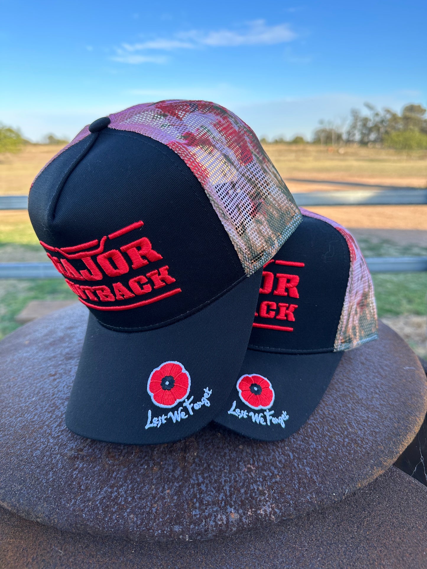 Anzac Poppy trucker hats