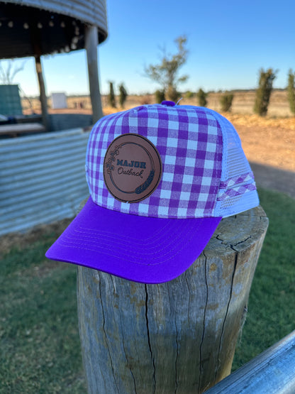 Harvest Trucker - Purple Gingham