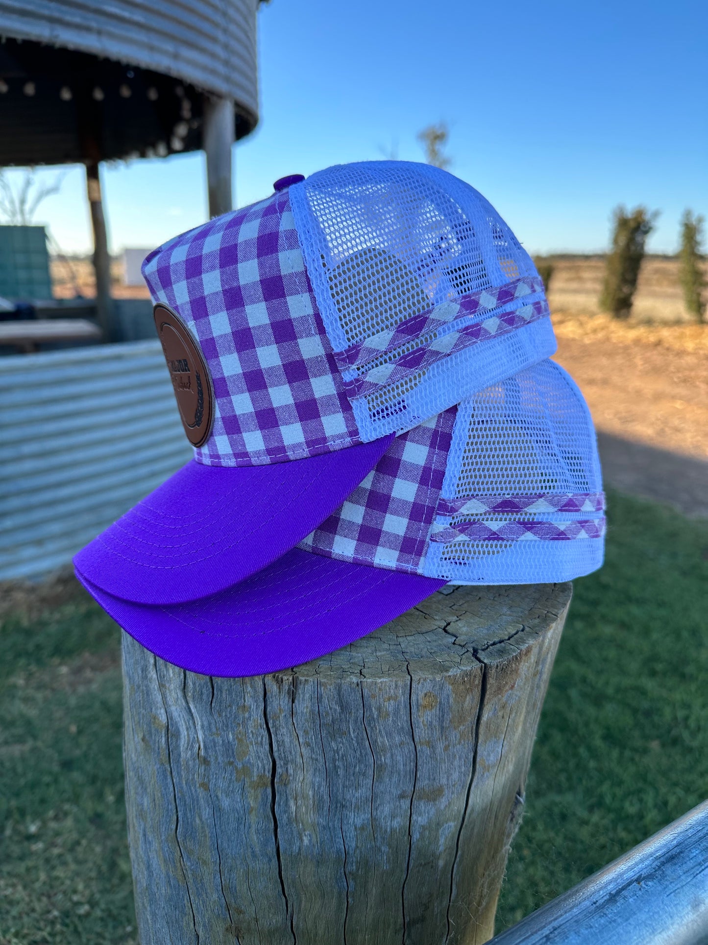 Harvest Trucker - Purple Gingham