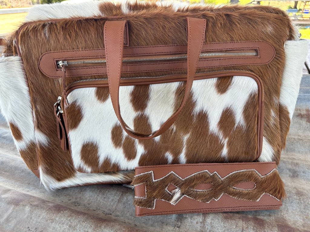 01 Cowhide Nappy Bags Major Outback