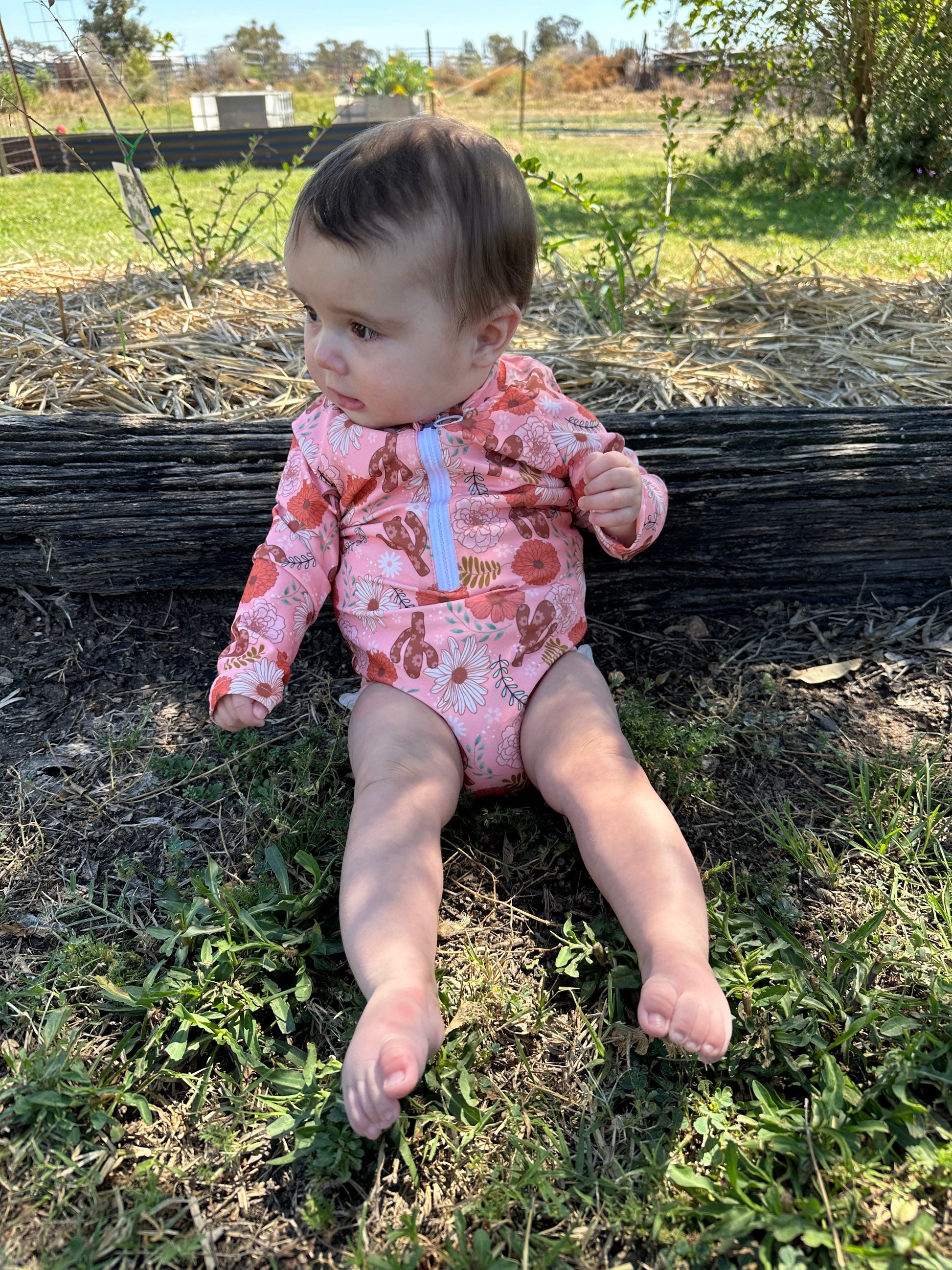 baby swimmers floral country swim wear