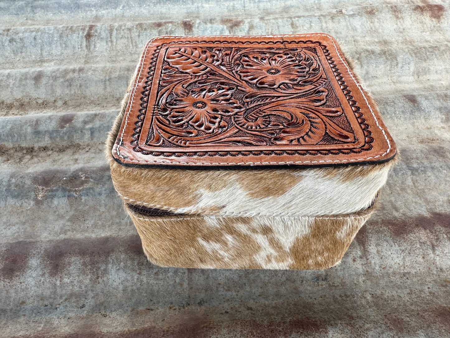 Cowhide Jewellery Box - SML02