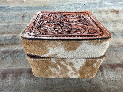 Cowhide Jewellery Box - SML02