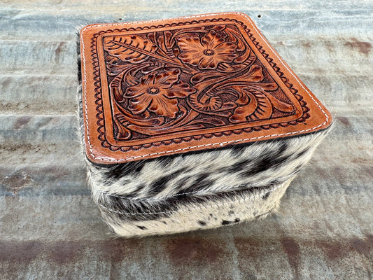 Cowhide Jewellery Box - SML03