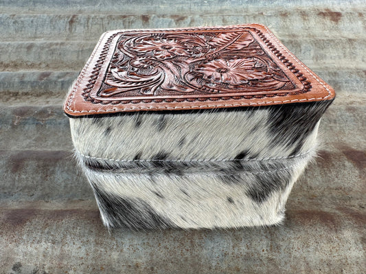 Cowhide Jewellery Box - SML04