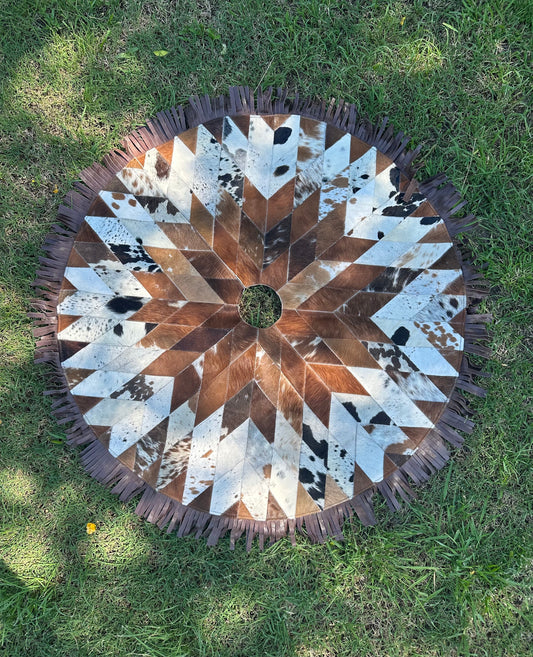 Cowhide Christmas Tree Skirts -02