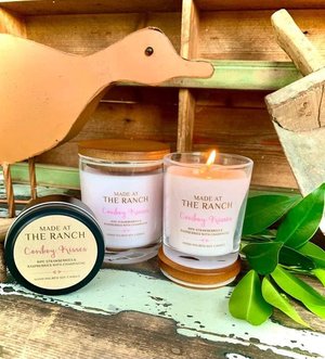 Cowboy kisses made at the ranch soy candles